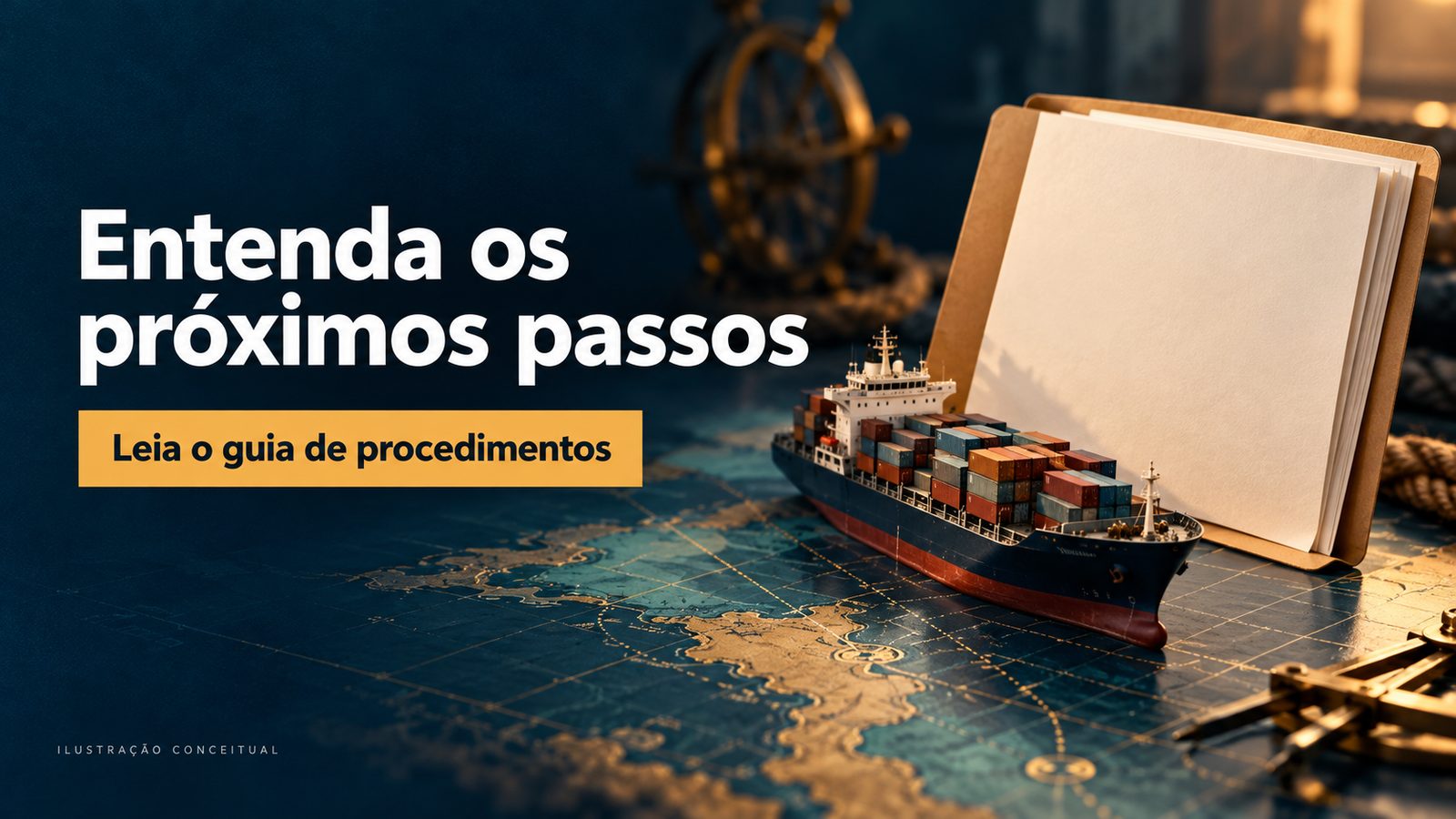Entenda os próximos passos. Leia o guia de procedimentos