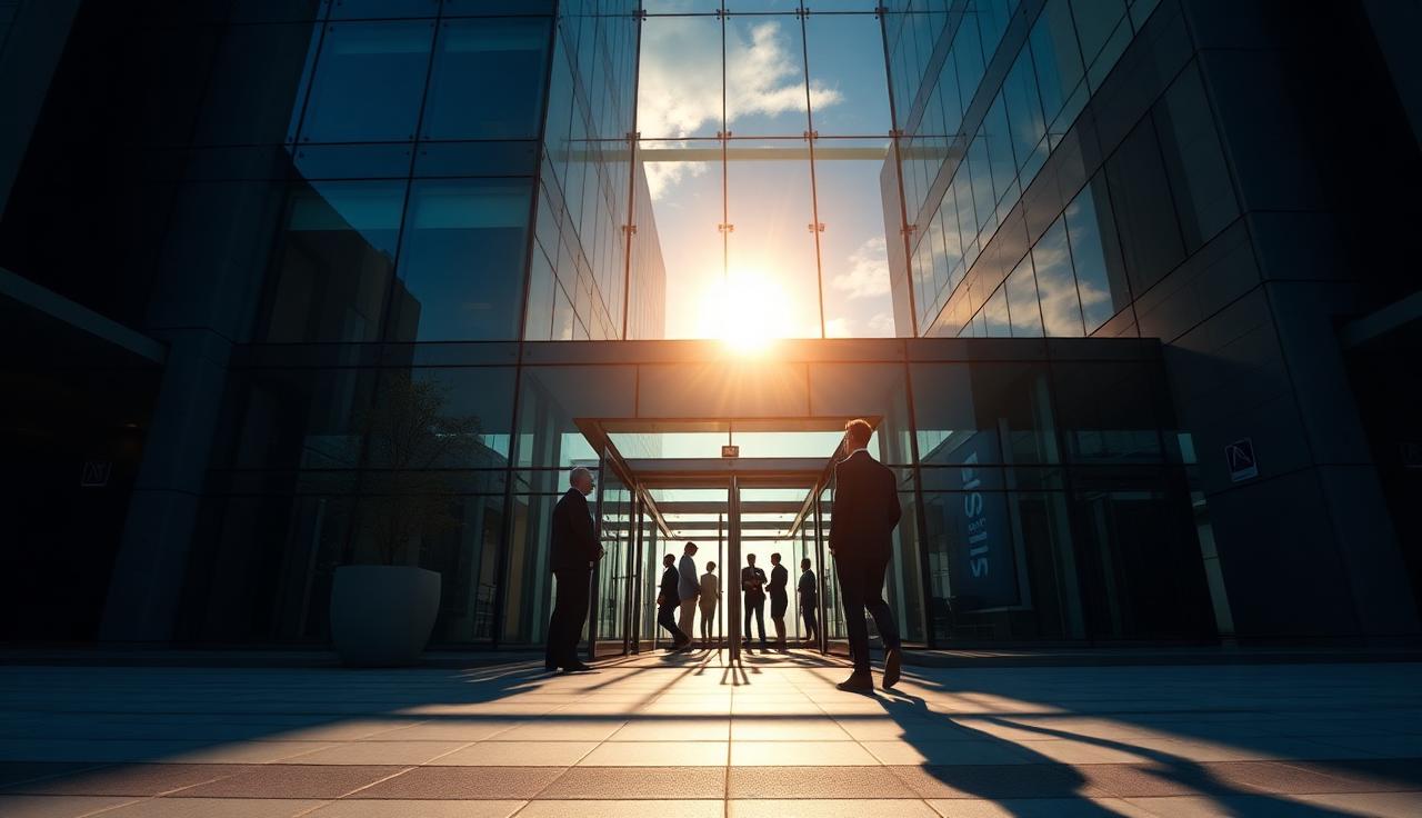 Empresário de pequena empresa analisando seguro de responsabilidade civil com corretora