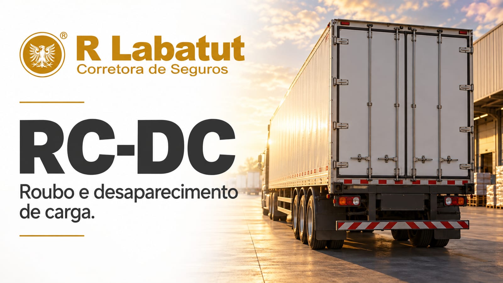 Portas traseiras de um caminhão de carga em pátio logístico, ilustrando a proteção contra desaparecimento de mercadorias.